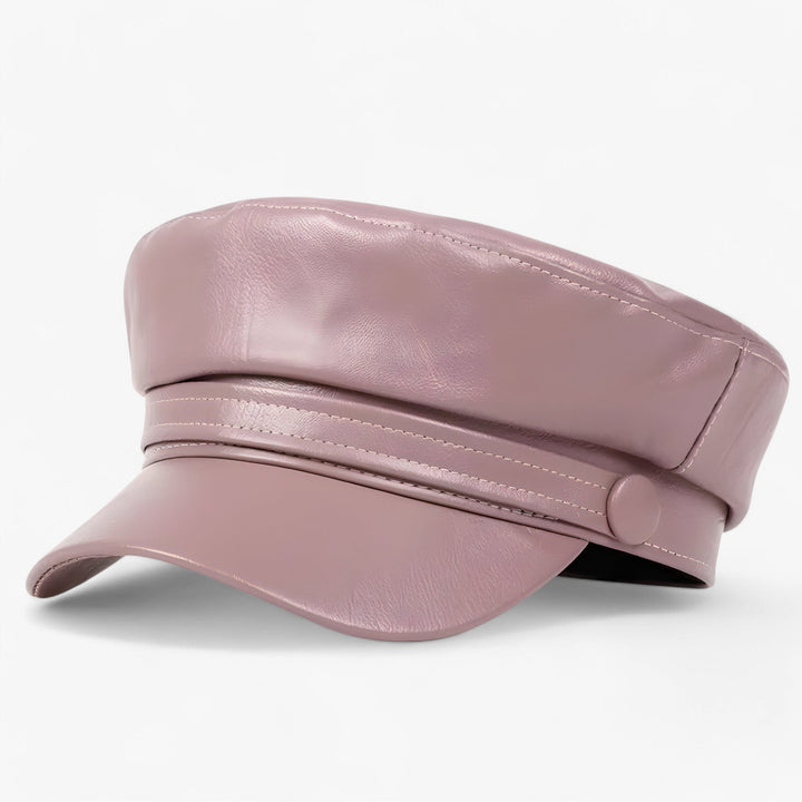 Octagonal Women's Captain's Cap in PU Leather – Valence