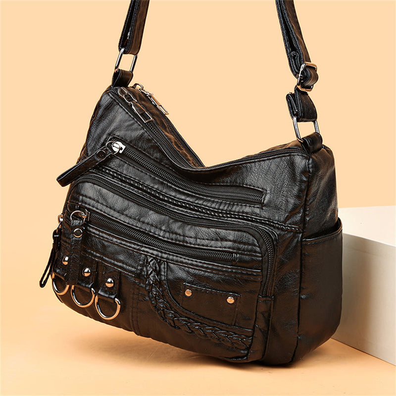 Vintage Leather Women's Handbag - Isabella