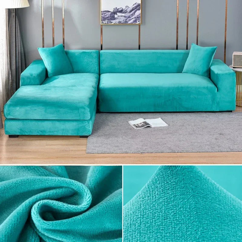Stretch Velvet Sofa Cover with Luxury Finish – Sofina