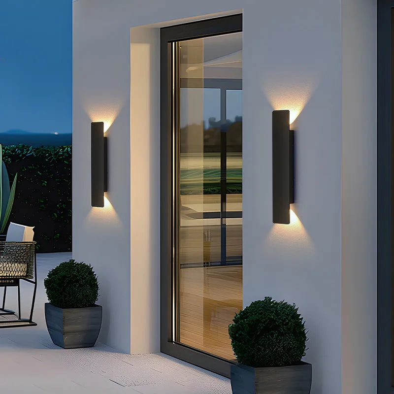 Noir Weatherproof LED Outdoor Wall Light, Aluminum, 18W 1