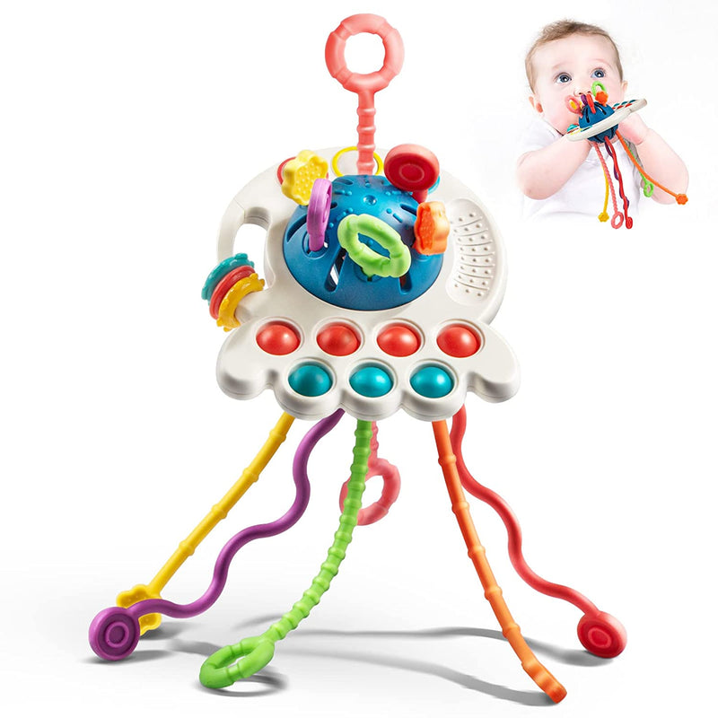 Juno Sensorisch UFO Speelgoed – Trek & Ontdek Activiteitenspeelgoed voor Baby’s