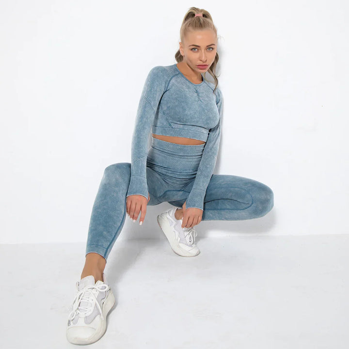 Naadloze Dames Yoga Set met Cropped Top - Nova