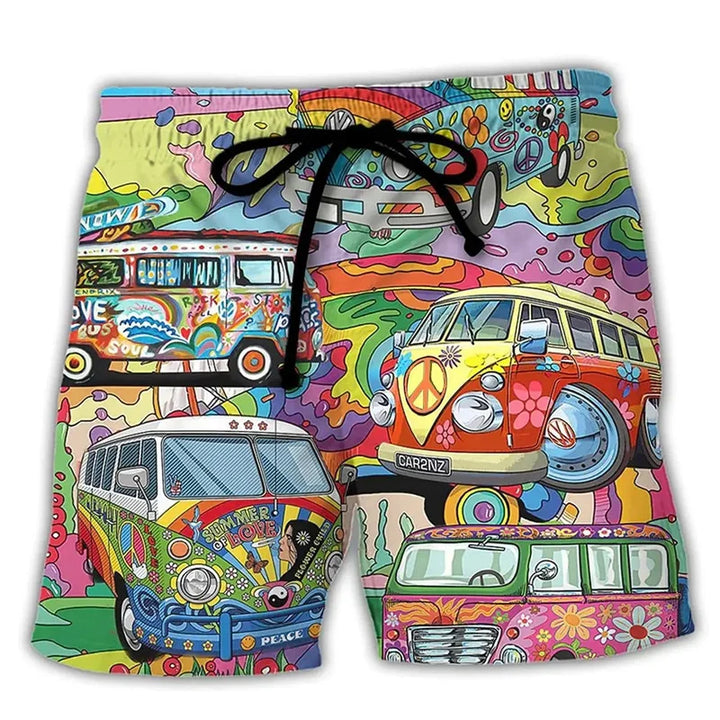 Men's Swim Shorts with Graffiti Print – NovaBay