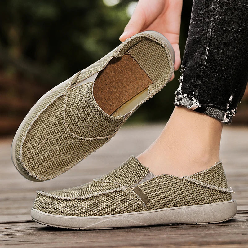 Light Men's Canvas Slip-Ons - Niko
