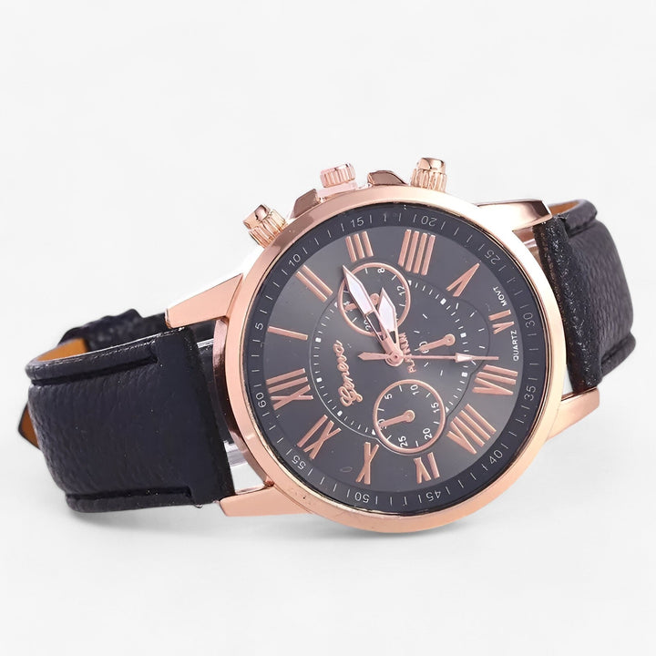 Luxury Waterproof Women's Watch with Leather Strap – Camille