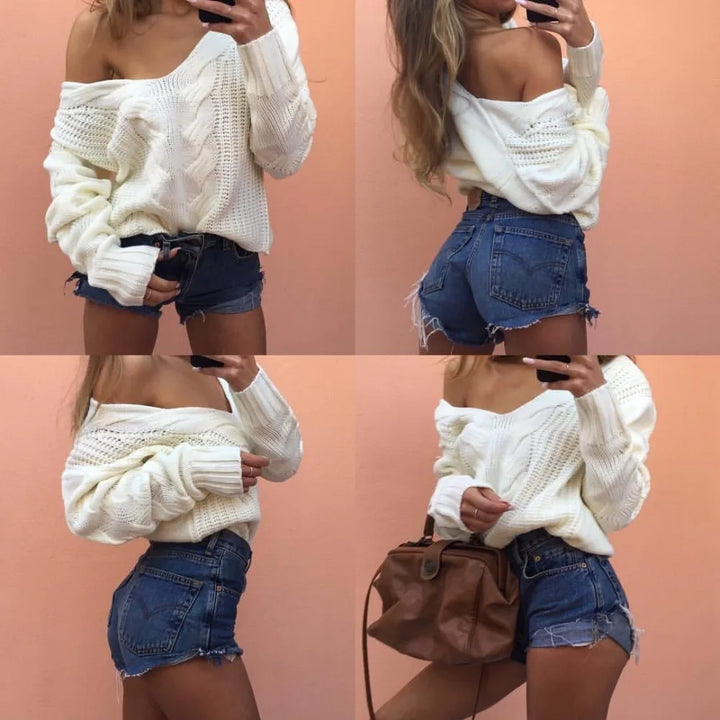 Oversized Dames Trui met Lange Mouwen – Thalia