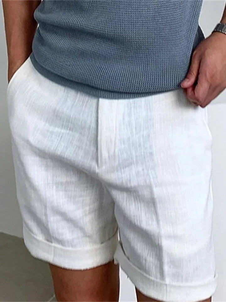 Light Linen Men's Summer Shorts with Relaxed Fit - Jorin