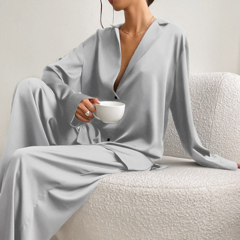Women's Satin Pajama Set – Isabella