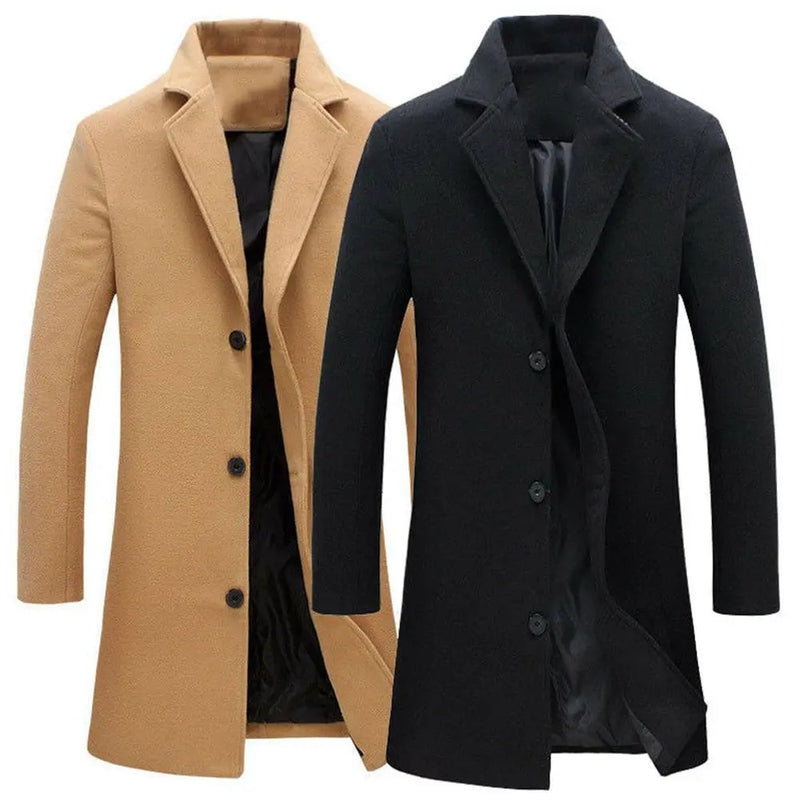 Wool Men's Coat for Fall and Winter - Tomas