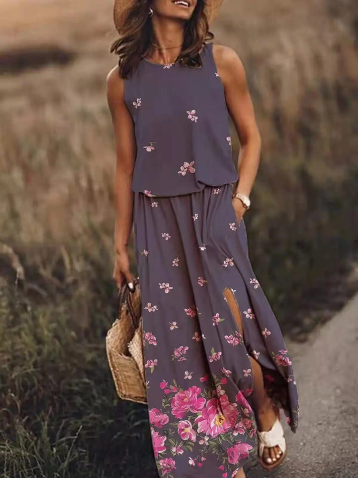 Summer Maxi Dress with Unique Cut – Amara