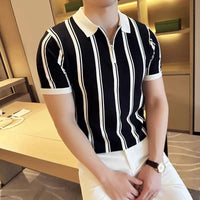 Men's Short Sleeve Polo with Zipper - Silvano