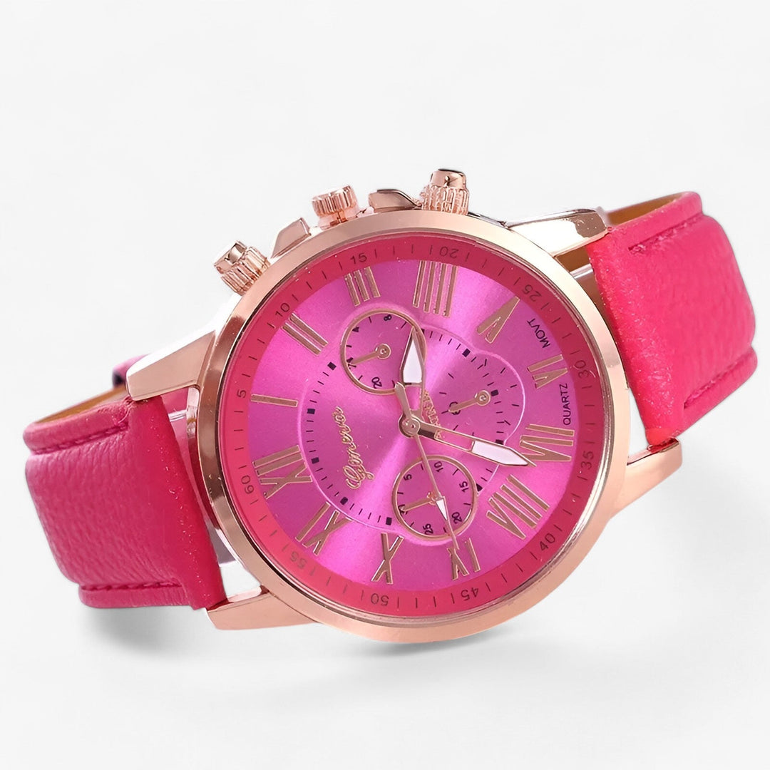 Luxury Waterproof Women's Watch with Leather Strap – Camille