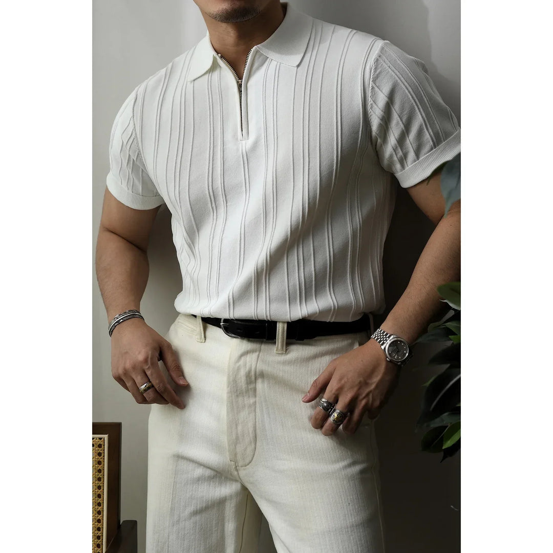 Slim Fit Men's Polo with Zipper – Fabrizio