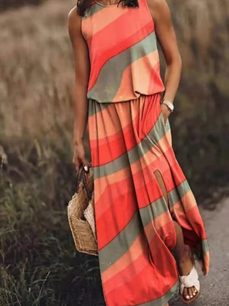 Summer Maxi Dress with Unique Cut – Amara