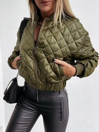 Quilted Women's Bomber Jacket with Pockets – Marisa