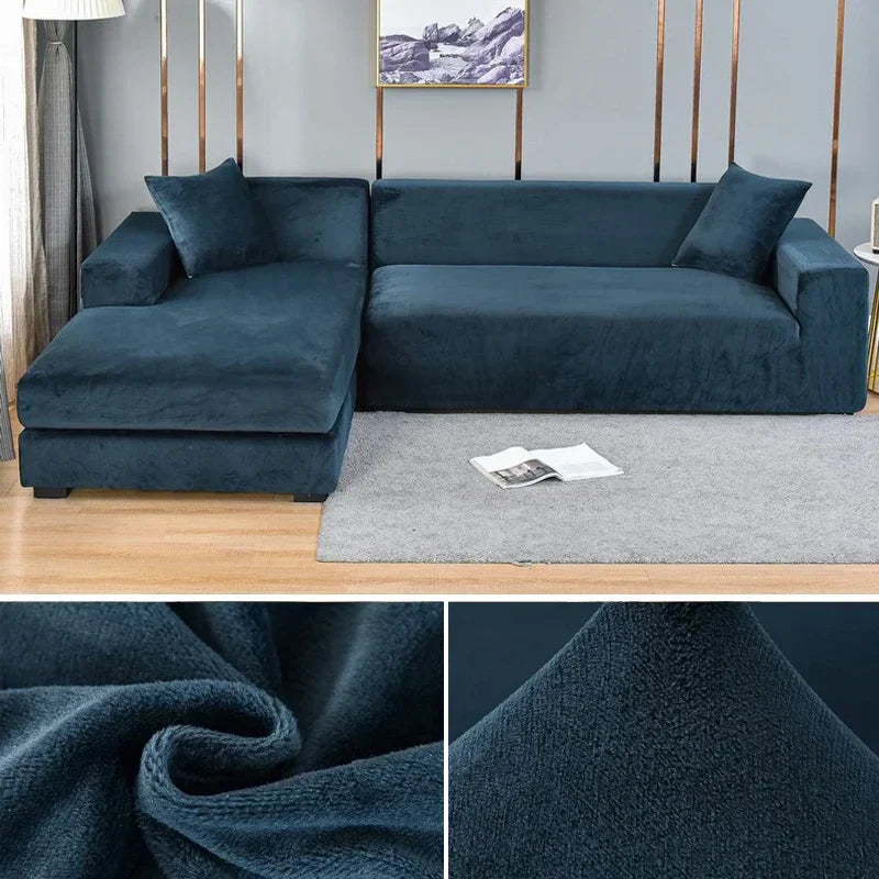 Stretch Velvet Sofa Cover with Luxury Finish – Sofina