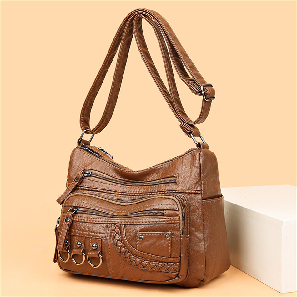 Vintage Leather Women's Handbag - Isabella