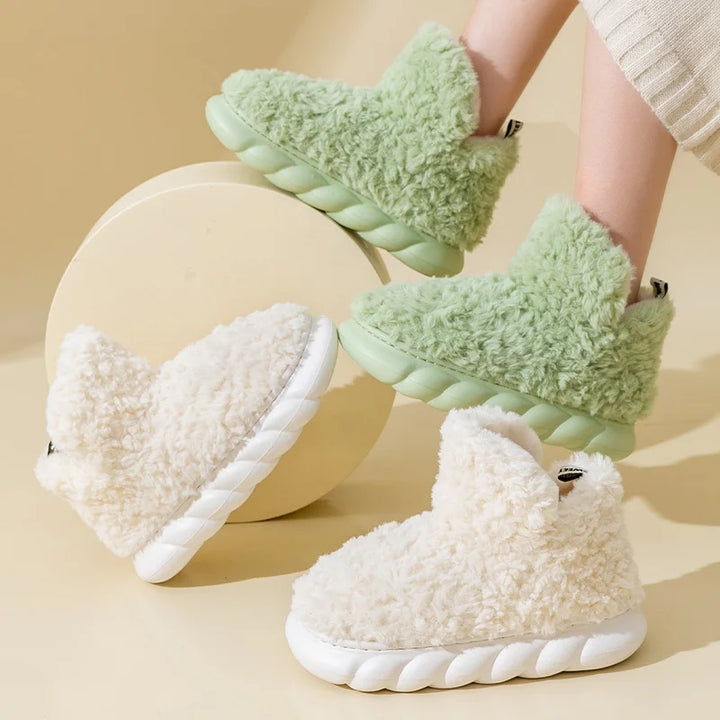 Warme damespantoffels van katoen en pluche - CozySteps