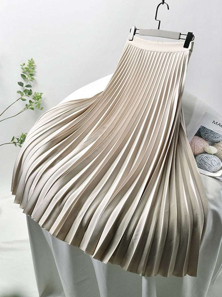 Trendy Hoge Taille Plissérok - Sofia
