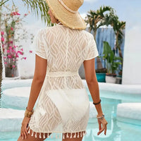 Airy Lace Beach Dress with V-Neck – Amelina