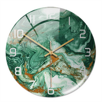 Stijlvolle Wandklok met Marmeren Textuur - MarbleTime