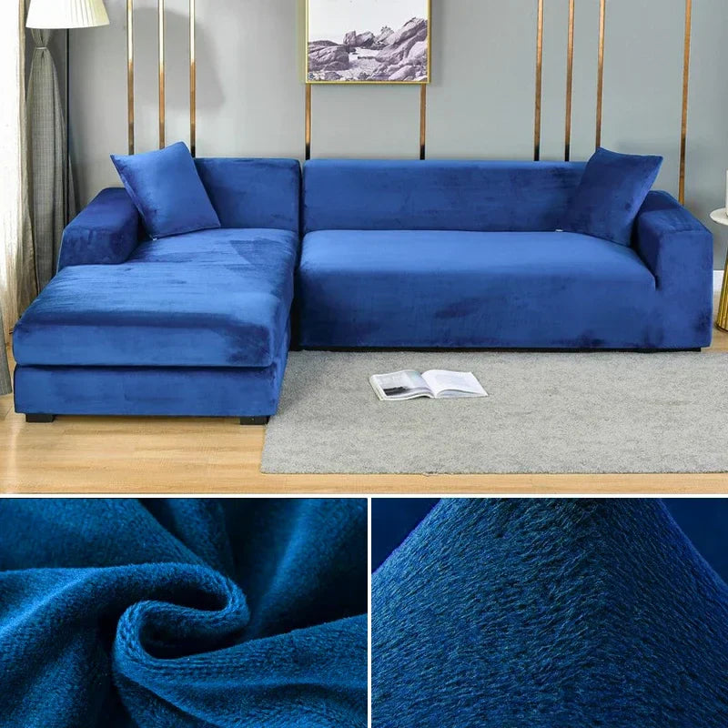 Stretch Velvet Sofa Cover with Luxury Finish – Sofina