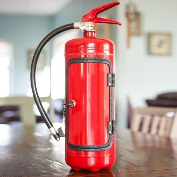 Hidden Bottle Storage in Fire Extinguisher Shape – BlazeVault
