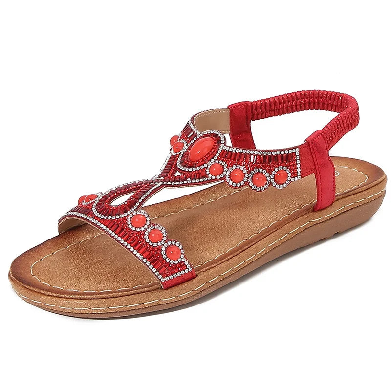 Modieuze dames sandalen met strass en glitters – zomerschoenen voor feest & vrije tijd