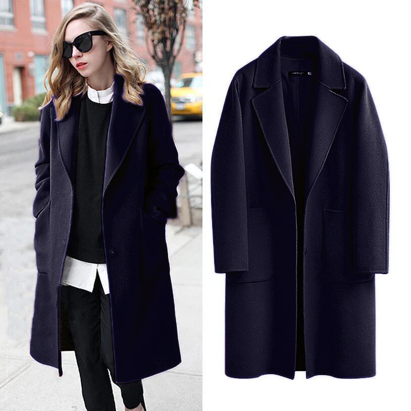 Stylish Long Women's Coat - Sophia