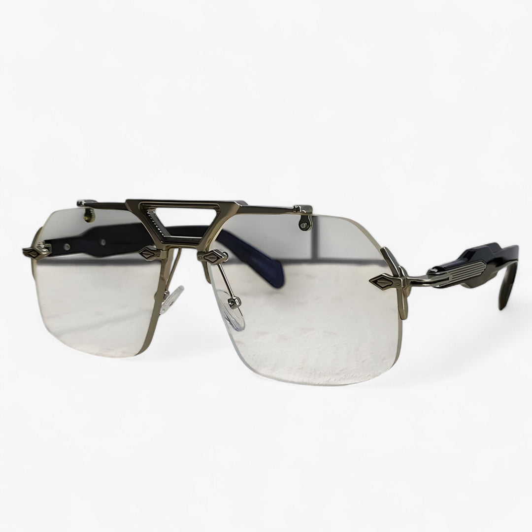 Rimless Oversized Sunglasses with Metal Accents – Vexor