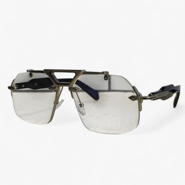 Rimless Oversized Sunglasses with Metal Accents – Vexor