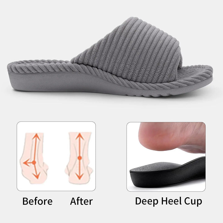 Orthopedic Corduroy House Slippers with Arch Support 5