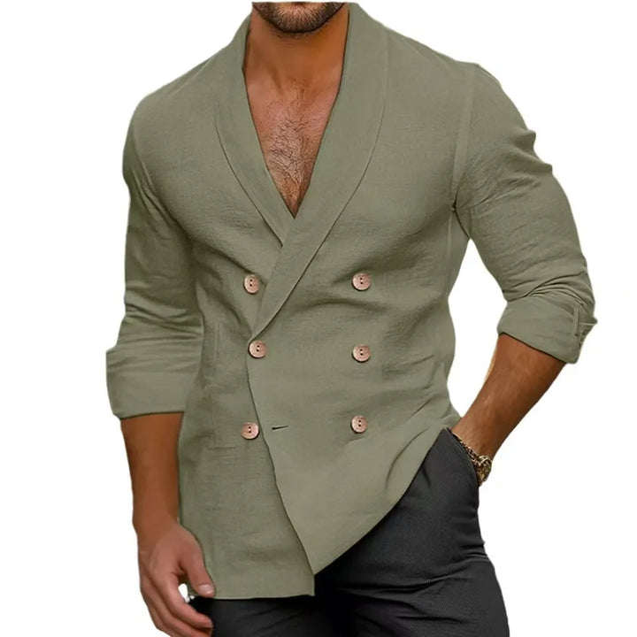 Breathable & Stylish Double-Tied Linen Men's Shirt – Mateo