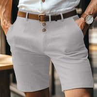 Ademende & Vintage Slim-Fit Heren Zomershorts – Lennart