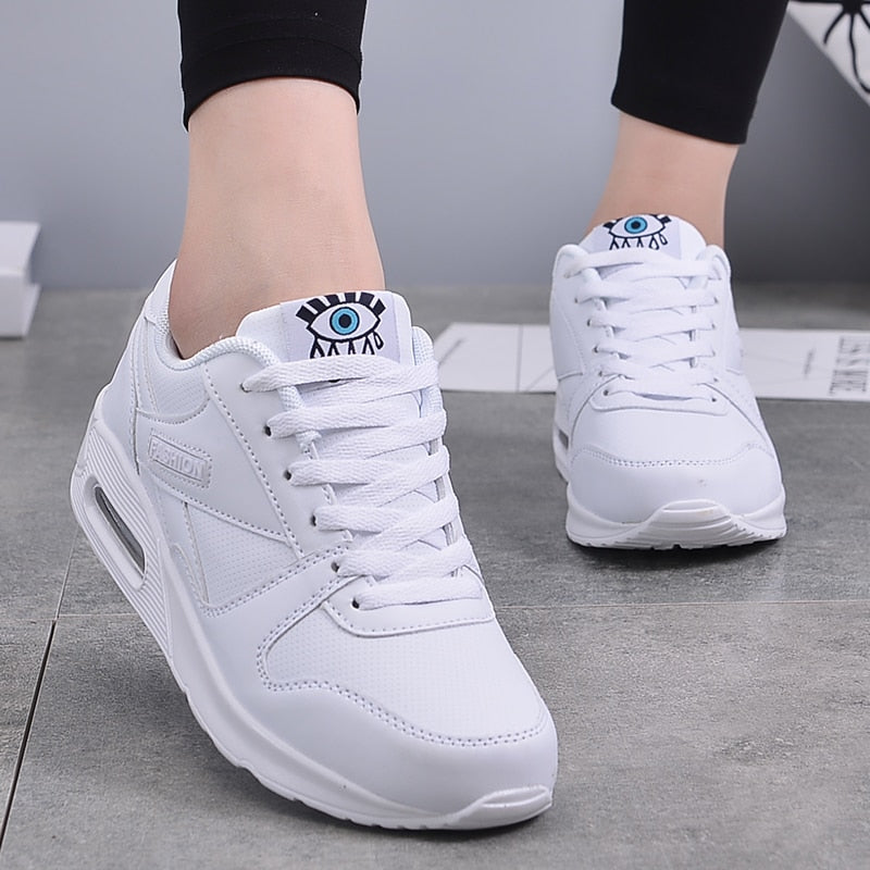 Stylish Vegan Leather Women's Sneakers - Valencia