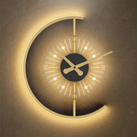Moderne Gouden Lichtgevende Klok - Elysium