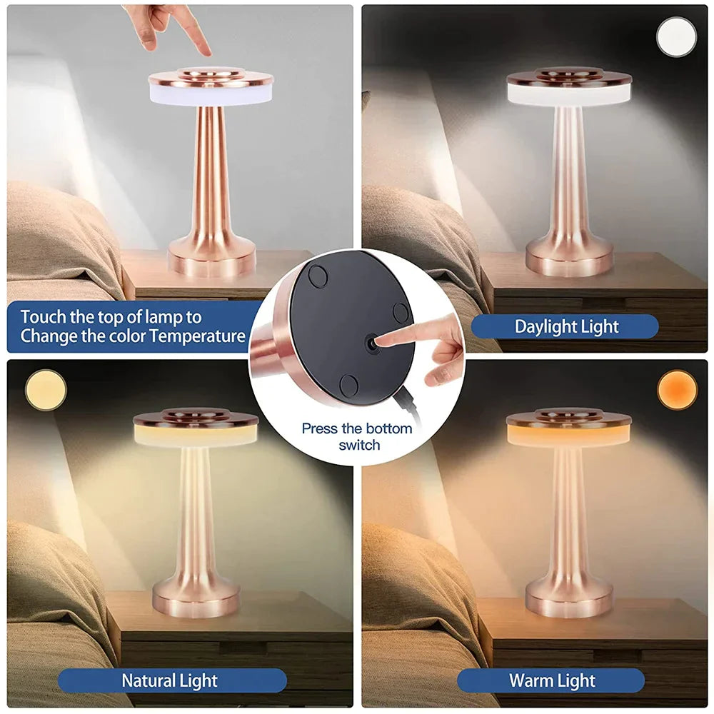 Classic Wireless Portable LED Table Lamp - LumiCrest