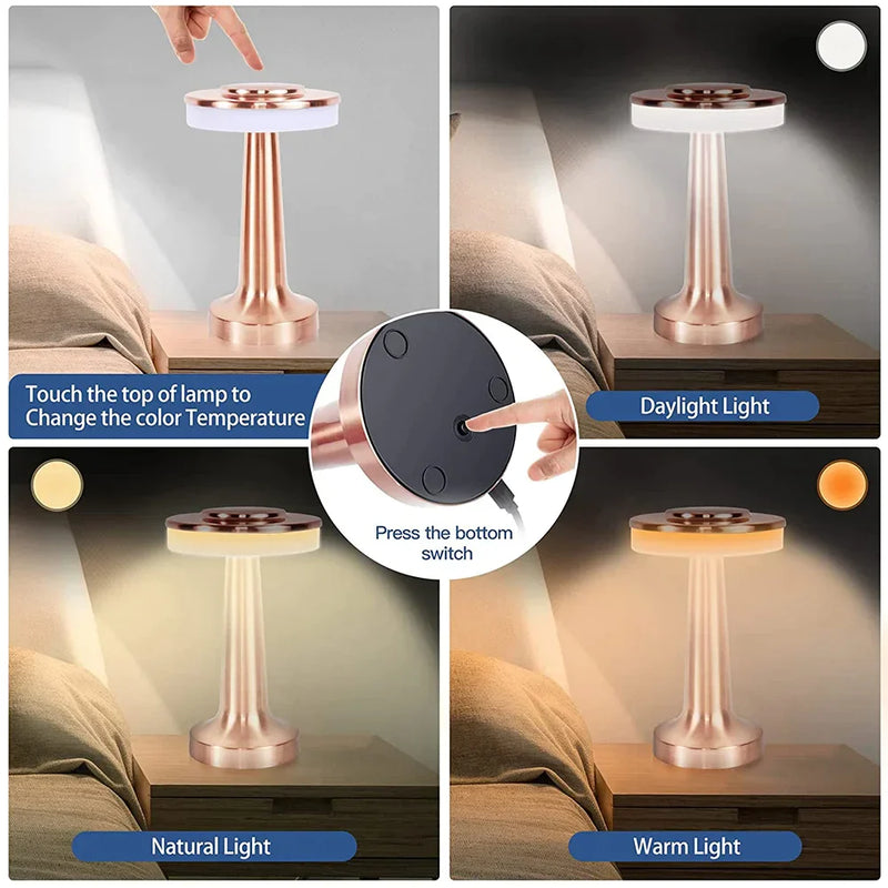 Classic Wireless Portable LED Table Lamp - LumiCrest