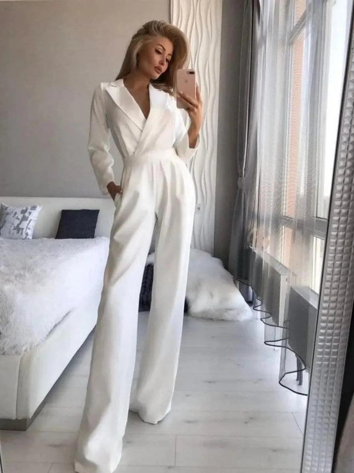Stylish Long-Sleeve Jumpsuit - Sophie