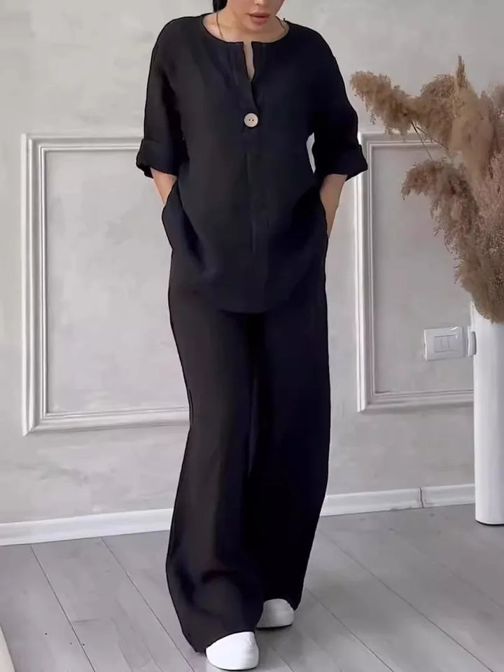 Luchtige & Stijlvolle Linnen Dames Zomer Set - Melina