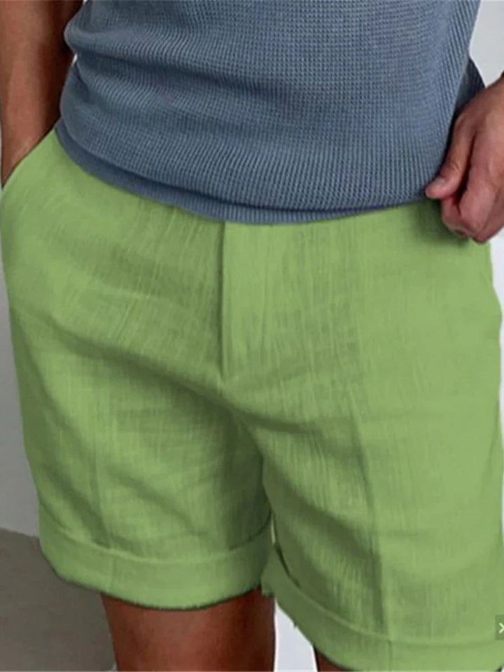 Light Linen Men's Summer Shorts with Relaxed Fit - Jorin