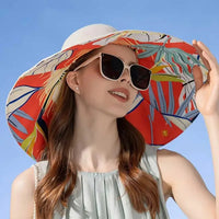 Reversible Cotton Sun Hat with Wide Brim – Liora