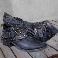 Vintage wsuwane damskie botki - Nora
