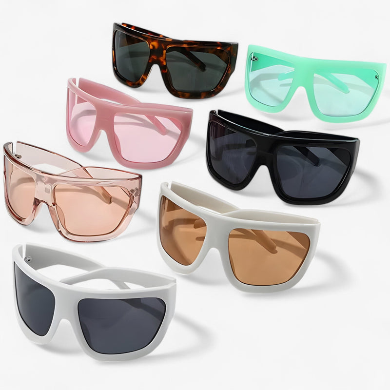 Oversized Steampunk Sports Sunglasses with Wraparound Design – Ignix