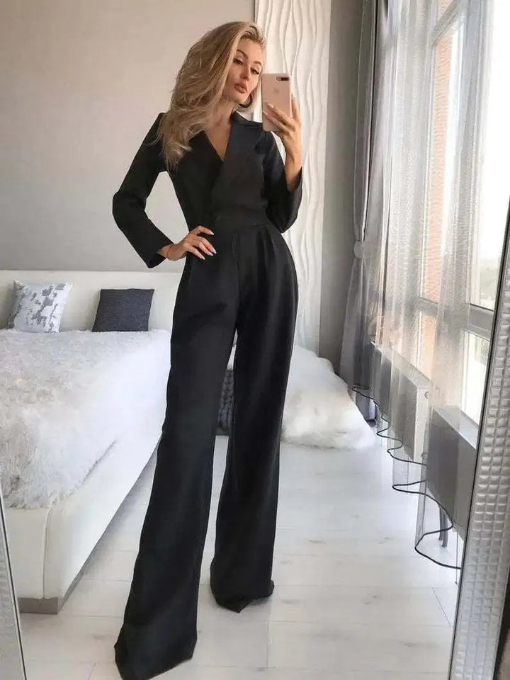Stylish Long-Sleeve Jumpsuit - Sophie