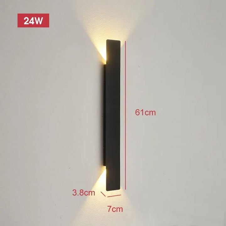 Noir Weatherproof LED Outdoor Wall Light, Aluminum, 18W 12