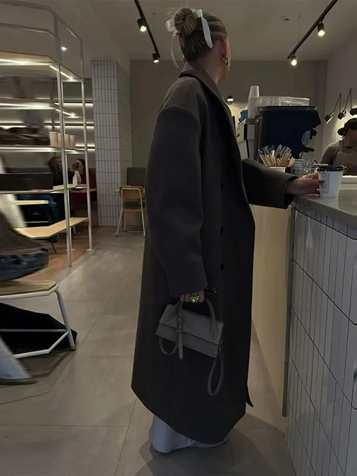 Comfortable Long Women's Coat - Sophie