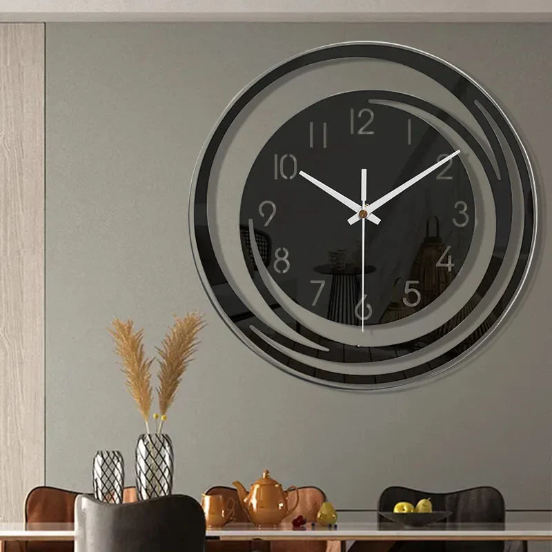 Moderne Zwarte Wandklok van Acryl - ScandiTime