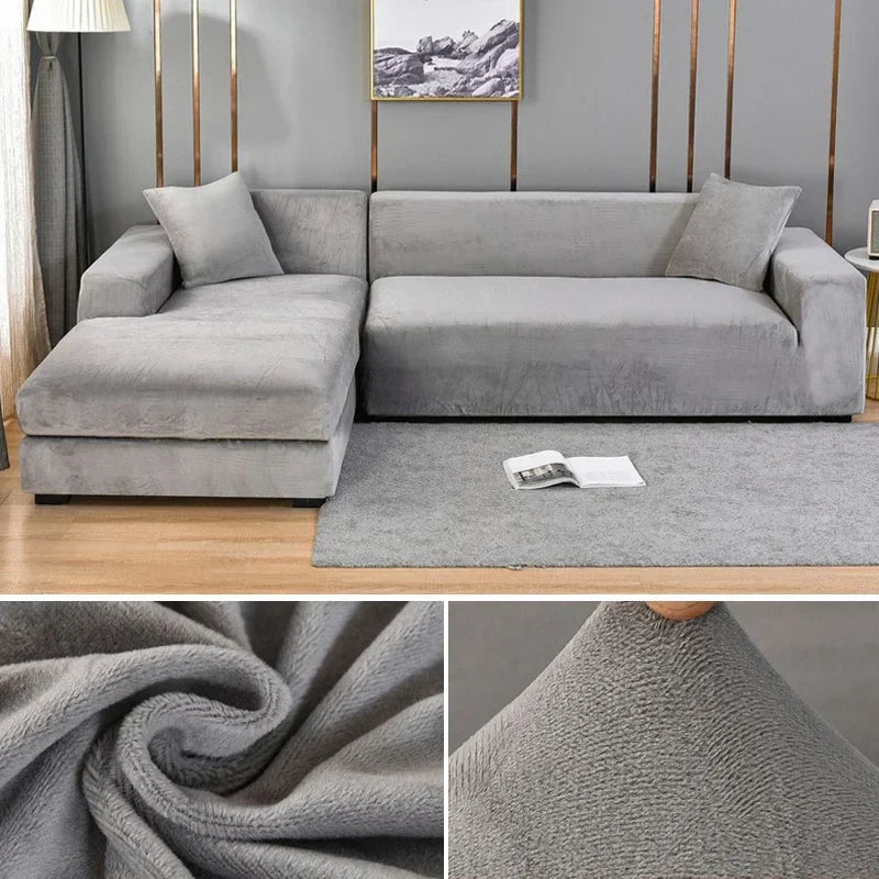 Stretch Velvet Sofa Cover with Luxury Finish – Sofina