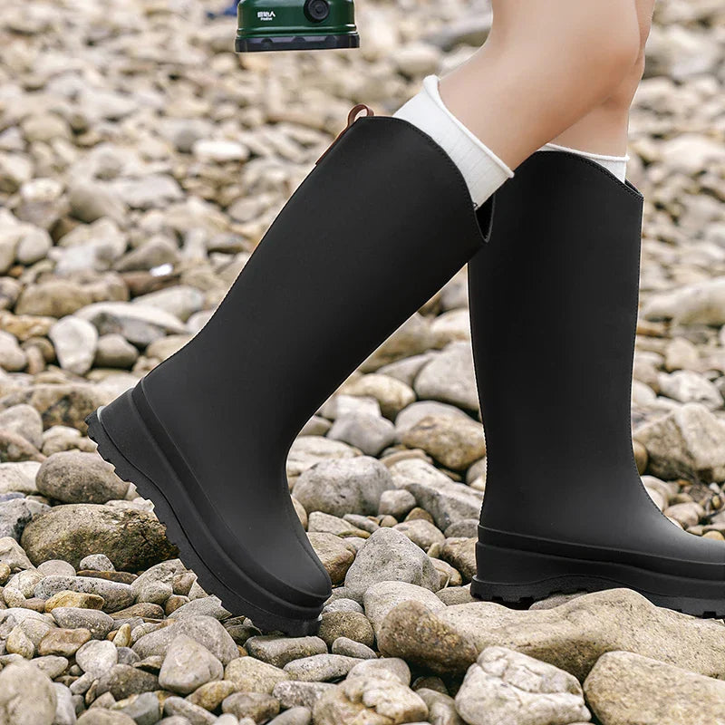 Hoge Dames Regenlaarzen waterdicht met comfortzool – Maris